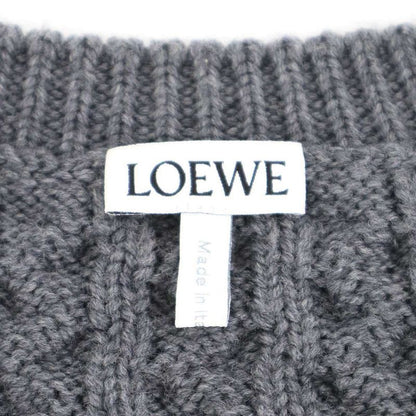 Loewe Anagram Wool Low Gauge Knit Sweater H526y14kgy Gray XS