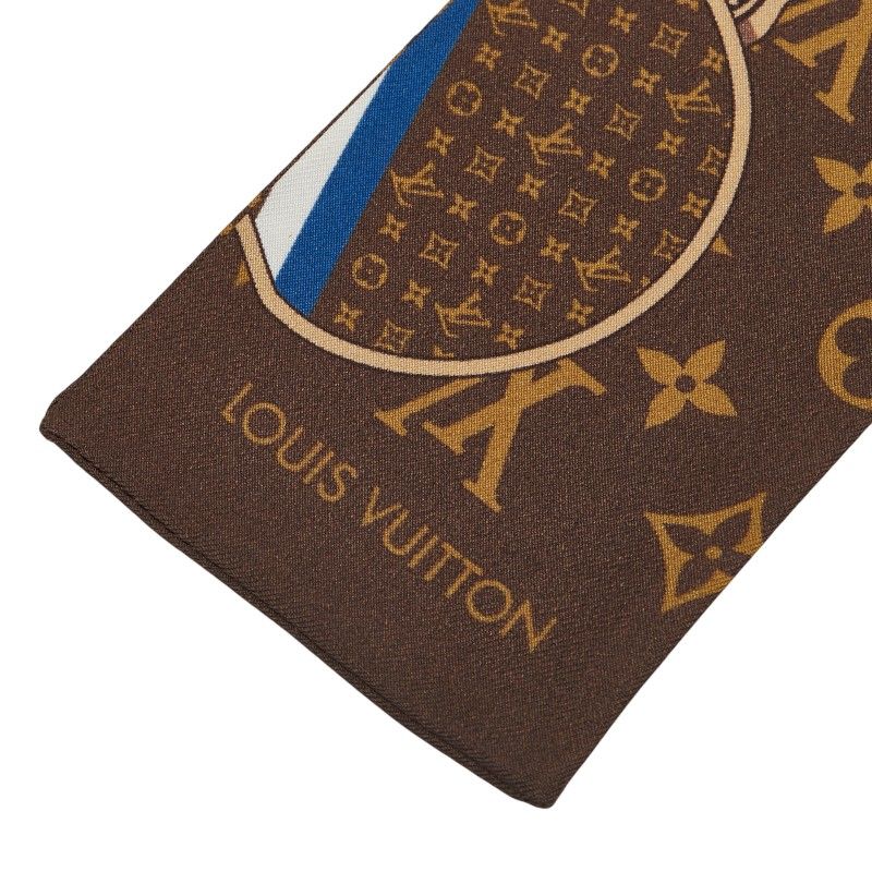 Louis Vuitton Bandeau Monogram Trunks M72395 Brown Multicolor Silk Women Louis