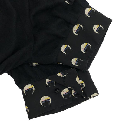 Louis Vuitton All-Over Silk Cashmere Dress Black S