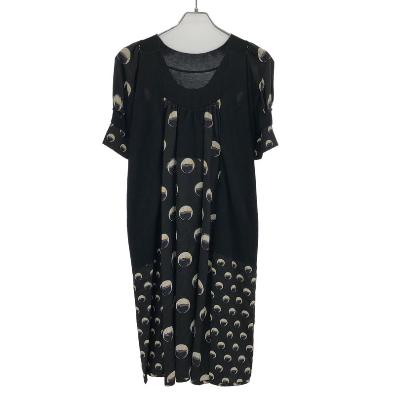 Louis Vuitton All-Over Silk Cashmere Dress Black S
