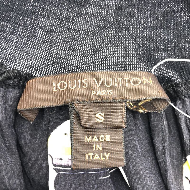 Louis Vuitton All-Over Silk Cashmere Dress Black S