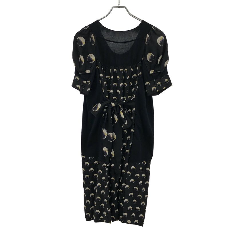 Louis Vuitton All-Over Silk Cashmere Dress Black S