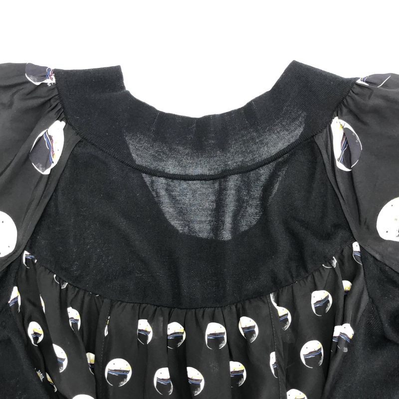 Louis Vuitton All-Over Silk Cashmere Dress Black S