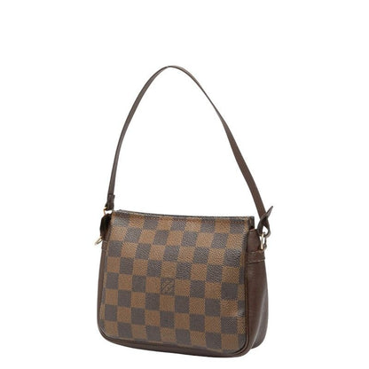 Louis Vuitton Damier Trousse Makeup Accessories Pouch Shoulder Bag N51982 Brown