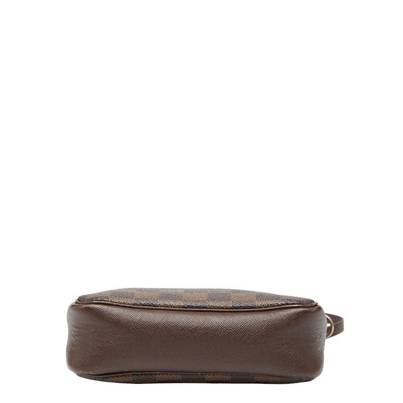 Louis Vuitton Damier Trousse Makeup Accessories Pouch Shoulder Bag N51982 Brown