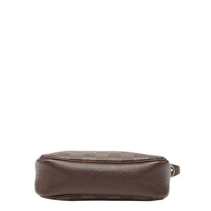 Louis Vuitton Damier Trousse Makeup Accessories Pouch Shoulder Bag N51982 Brown
