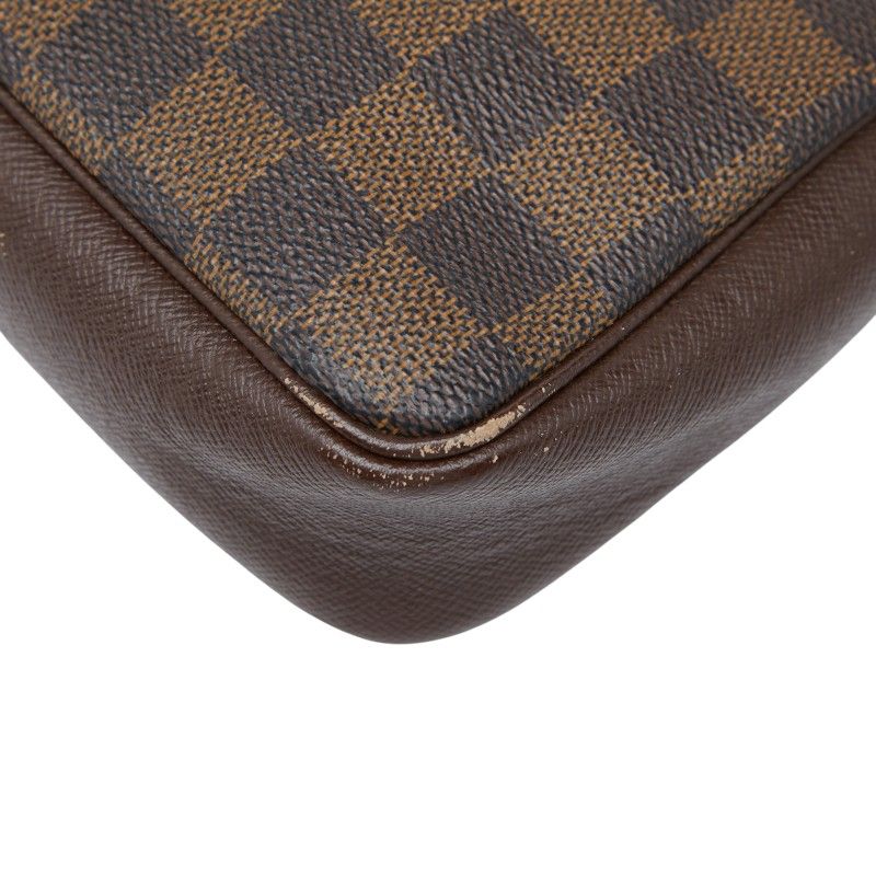 Louis Vuitton Damier Trousse Makeup Accessories Pouch Shoulder Bag N51982 Brown