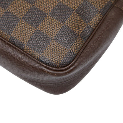 Louis Vuitton Damier Trousse Makeup Accessories Pouch Shoulder Bag N51982 Brown
