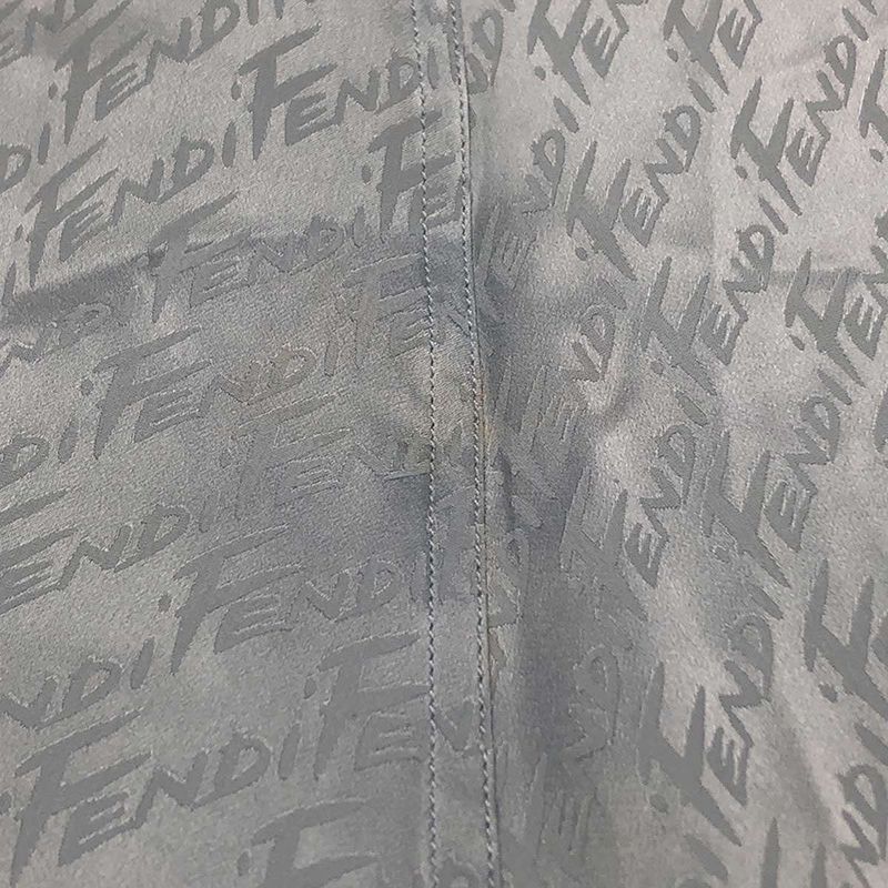 Fendi 22ss Logo Jacquard Silk Skirt Fq7226 Ajdo Sac Blue 38