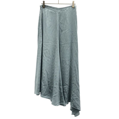 Fendi 22ss Logo Jacquard Silk Skirt Fq7226 Ajdo Sac Blue 38