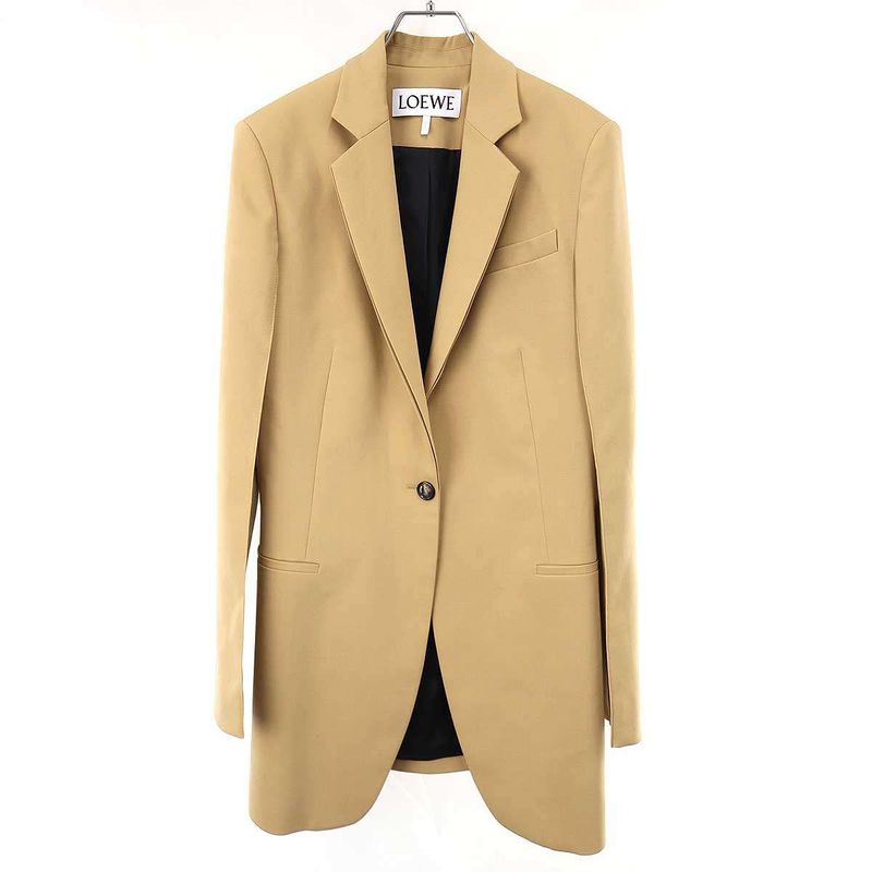 Loewe 23aw Wool Blend Blazer Tailored Jacket S540y03x41 Camel 36