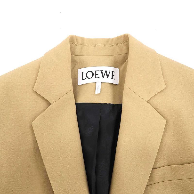 Loewe 23aw Wool Blend Blazer Tailored Jacket S540y03x41 Camel 36