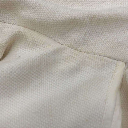 Prada 2000's Cotton Linen Belted Coat White 42