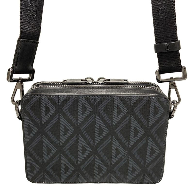 Dior/christian Dior Shoulder Bag Logo Messenger Pouch 2esbc119 Black And Dark