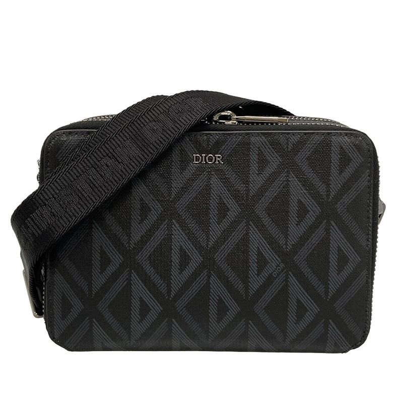 Dior/christian Dior Shoulder Bag Logo Messenger Pouch 2esbc119 Black And Dark