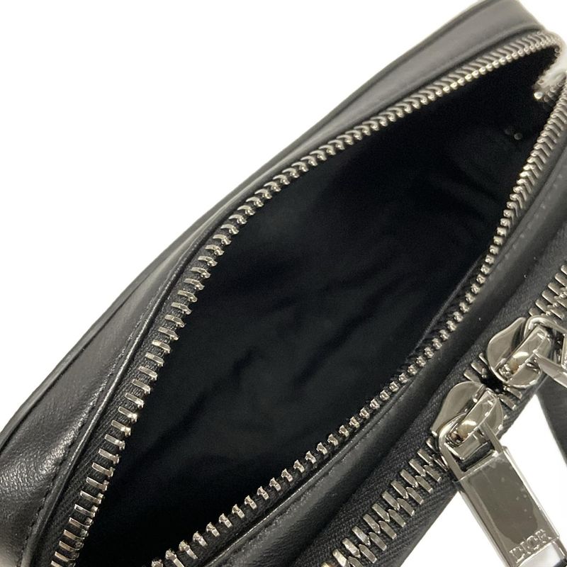 Dior/christian Dior Shoulder Bag Logo Messenger Pouch 2esbc119 Black And Dark