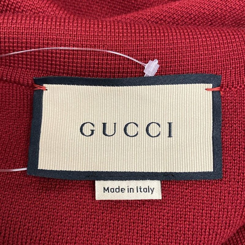 Gucci Dress Size S Women - 644564 Red And Ivory Long Sleeves/long/horsebit Wool