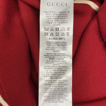 Gucci Dress Size S Women - 644564 Red And Ivory Long Sleeves/long/horsebit Wool