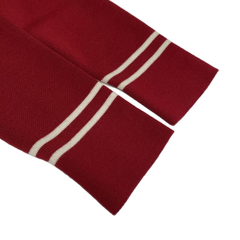 Gucci Dress Size S Women - 644564 Red And Ivory Long Sleeves/long/horsebit Wool