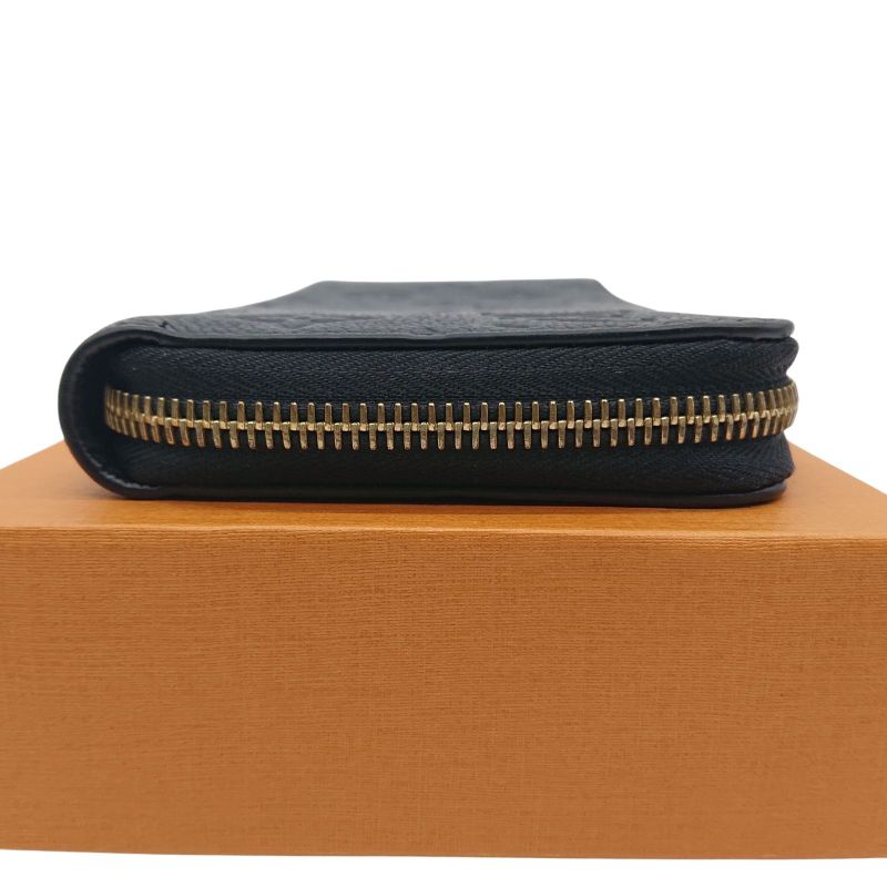 Louis Vuitton Zippy Wallet Empreinte Long Wallet Black With Box For Gift