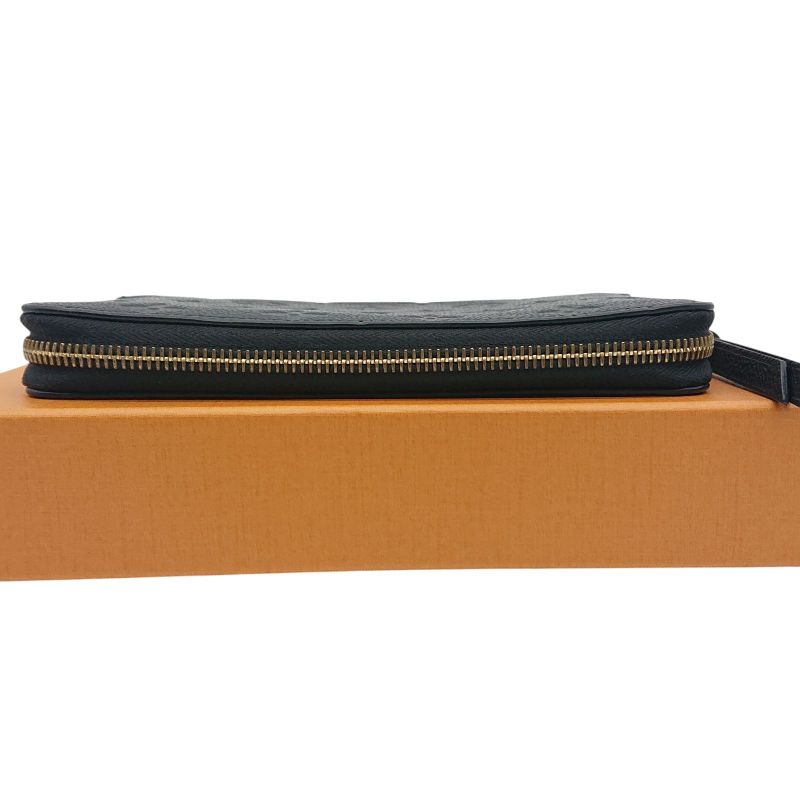 Louis Vuitton Zippy Wallet Empreinte Long Wallet Black With Box For Gift