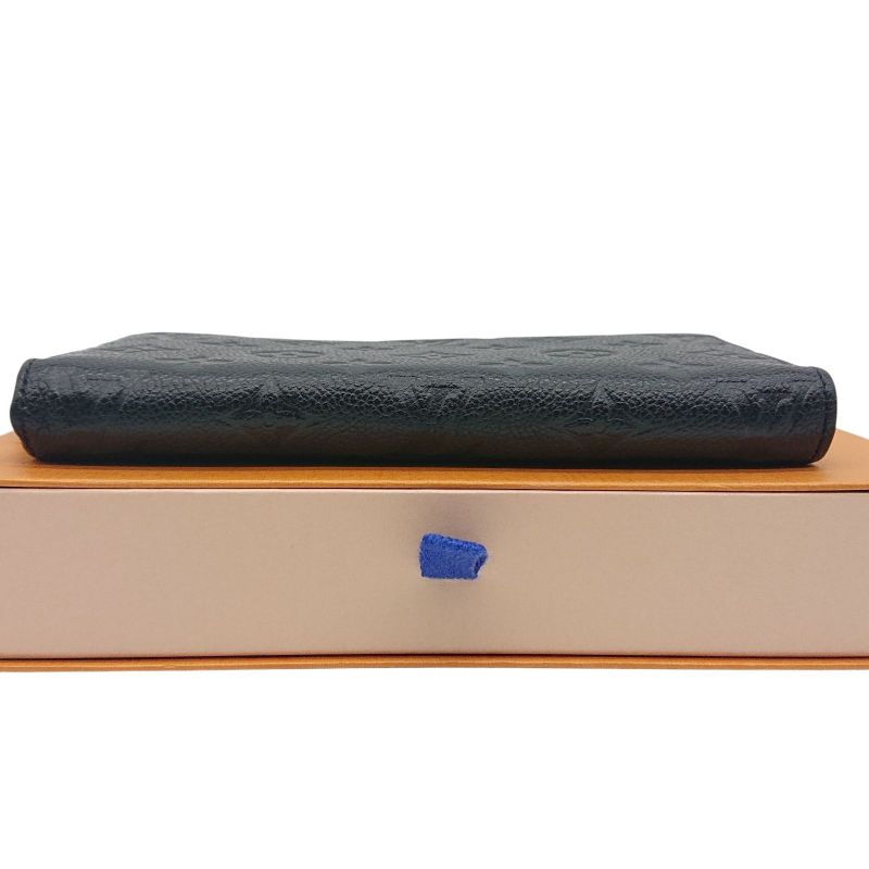 Louis Vuitton Zippy Wallet Empreinte Long Wallet Black With Box For Gift