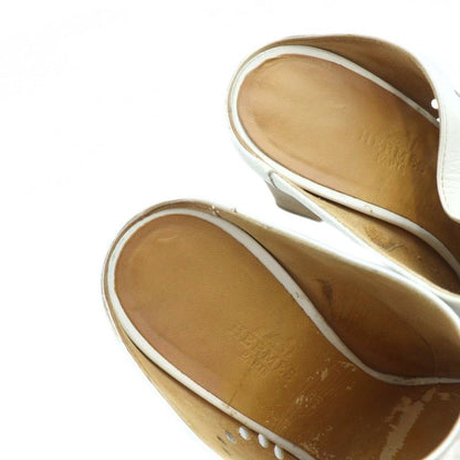 Hermes Evelyn Mules Sandals H Perforated Logo Leather 35.5 22.5cm (8.86in)