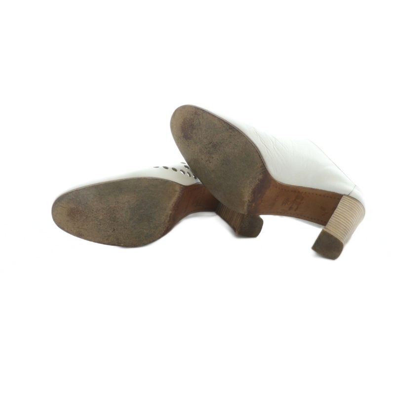 Hermes Evelyn Mules Sandals H Perforated Logo Leather 35.5 22.5cm (8.86in)