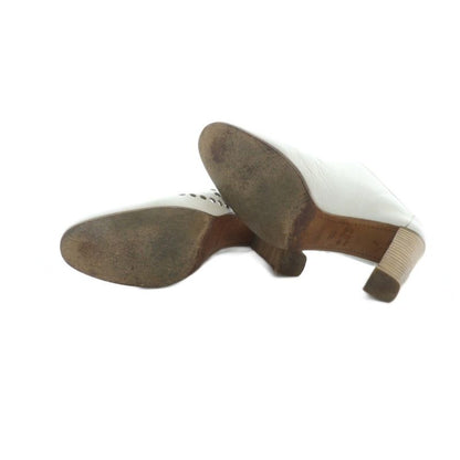 Hermes Evelyn Mules Sandals H Perforated Logo Leather 35.5 22.5cm (8.86in)