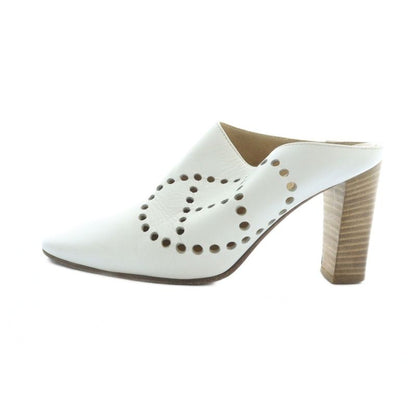Hermes Evelyn Mules Sandals H Perforated Logo Leather 35.5 22.5cm (8.86in)