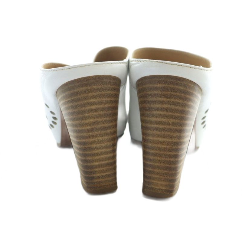 Hermes Evelyn Mules Sandals H Perforated Logo Leather 35.5 22.5cm (8.86in)