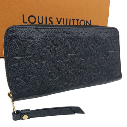 Louis Vuitton Zippy Wallet Empreinte Long Wallet Black With Box For Gift