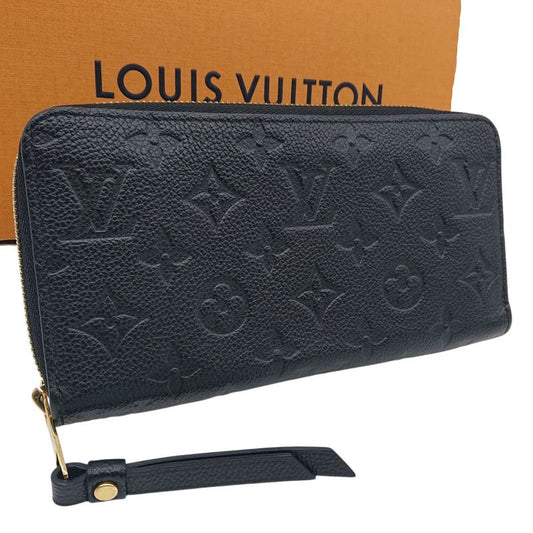 Louis Vuitton Zippy Wallet Empreinte Long Wallet Black With Box For Gift