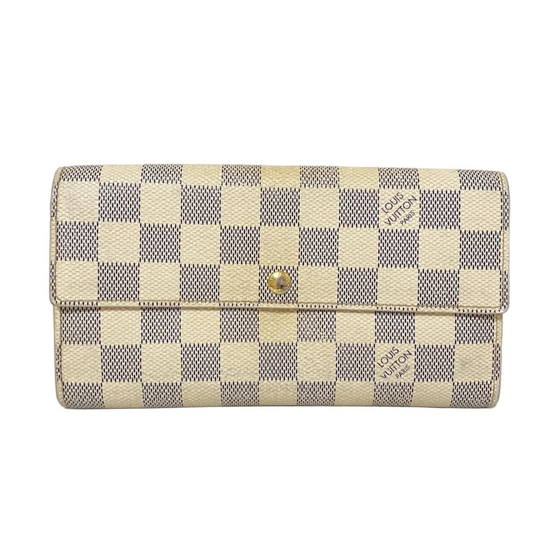 Louis Vuitton Damier Portefeuille Sarah NM2 N61735 Azure Long Wallet
