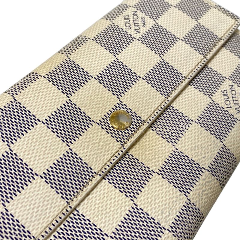 Louis Vuitton Damier Portefeuille Sarah NM2 N61735 Azure Long Wallet