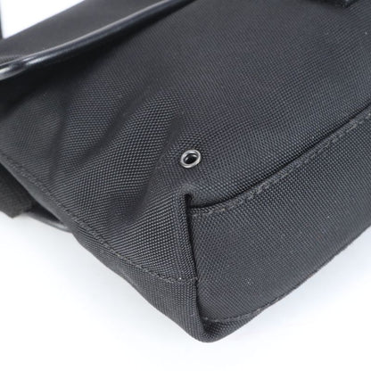 Gucci 92543 Leather Canvas Waist Bag With Control Card Waist Pouch Black Men's