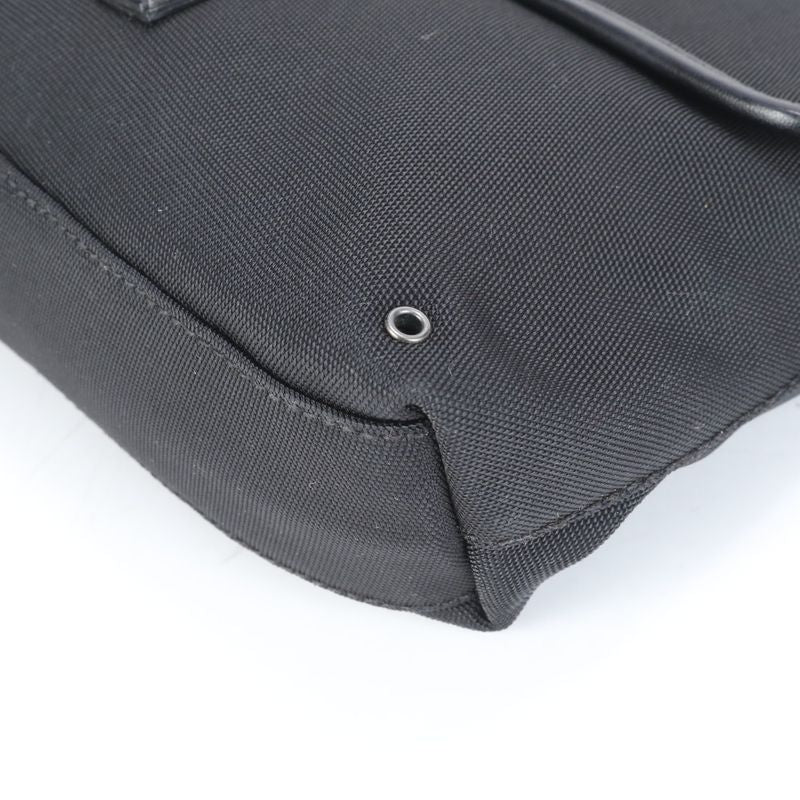 Gucci 92543 Leather Canvas Waist Bag With Control Card Waist Pouch Black Men's