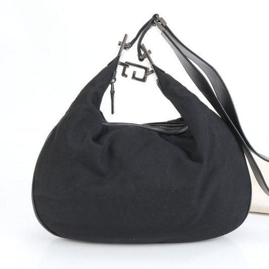 Gucci GG Canvas 001-3315 Leather Nylon Shoulder Bag Shoulder Genuine Leather