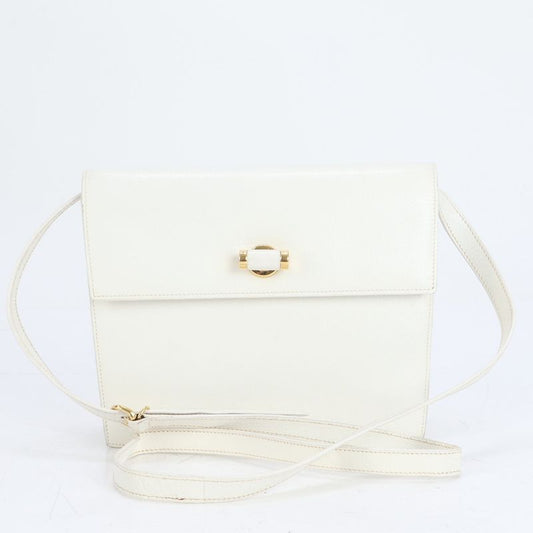 Vintage Old Gucci 001-22 Leather Shoulder Bag Crossbody Hand White Genuine