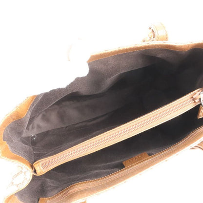 Gucci GG Canvas Bamboo 112526 Leather Tote Bag Shoulder Hand Brown Women's ECM