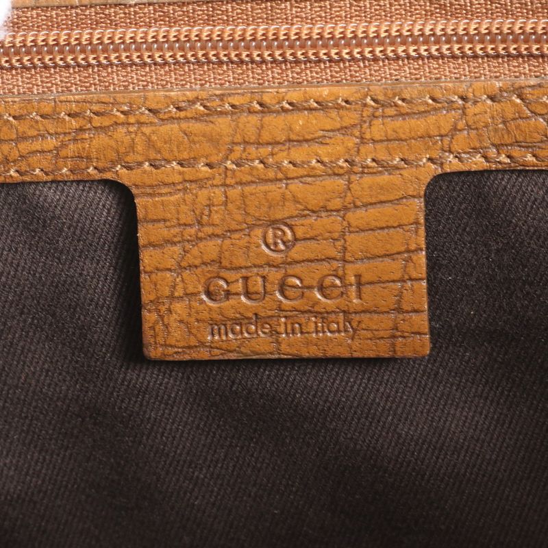 Gucci GG Canvas Bamboo 112526 Leather Tote Bag Shoulder Hand Brown Women's ECM