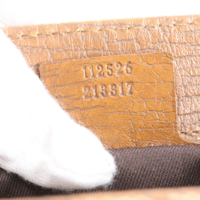 Gucci GG Canvas Bamboo 112526 Leather Tote Bag Shoulder Hand Brown Women's ECM