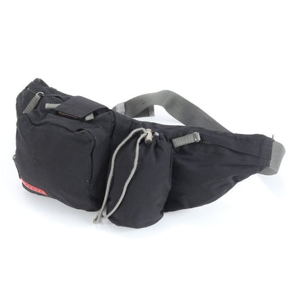 Prada Sport Nylon Body Bag Crossbody Body Waist Pouch Shoulder Black Men's ECM