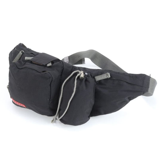 Prada Sport Nylon Body Bag Crossbody Body Waist Pouch Shoulder Black Men's ECM