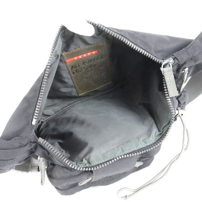 Prada Sport Nylon Body Bag Crossbody Body Waist Pouch Shoulder Black Men's ECM