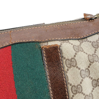 Vintage Old Gucci GG Supreme Sherry Line Boston Bag Business Travel Tote