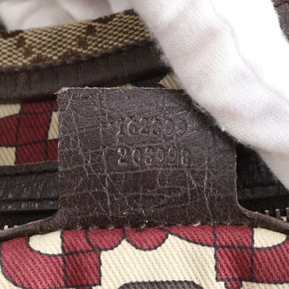 Gucci GG Canvas Sherry Line 162399 Leather Tote Bag Shoulder Hand Women's RRM