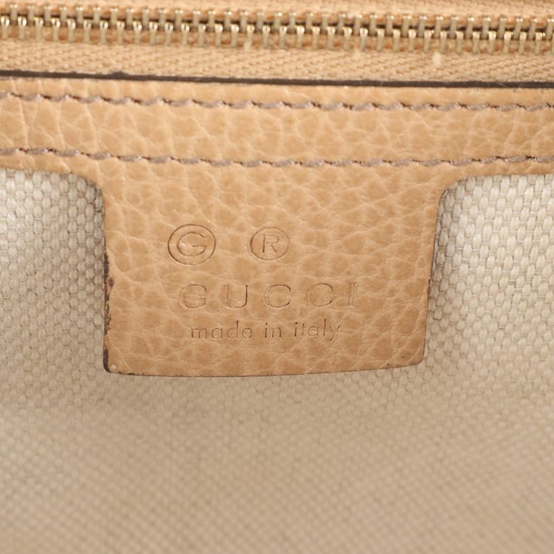 Gucci Soho Interlocking G 607722 Leather 2WAY Handbag Crossbody Shoulder Women