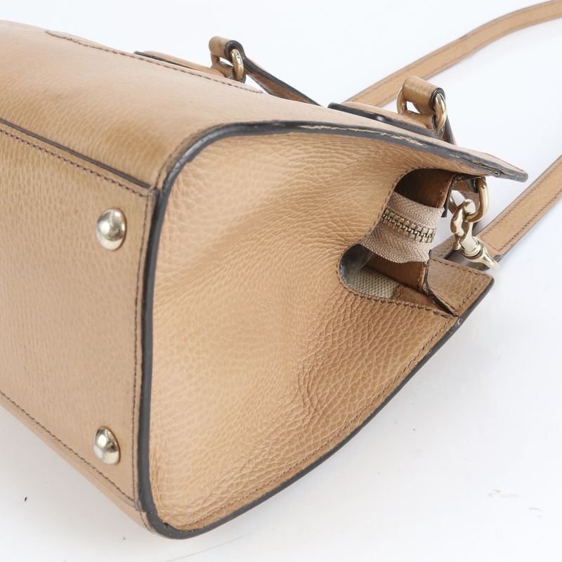 Gucci Soho Interlocking G 607722 Leather 2WAY Handbag Crossbody Shoulder Women