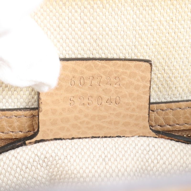 Gucci Soho Interlocking G 607722 Leather 2WAY Handbag Crossbody Shoulder Women